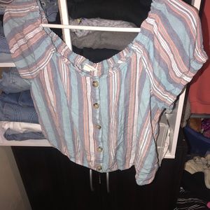 Aeropostale stripped cropped top
